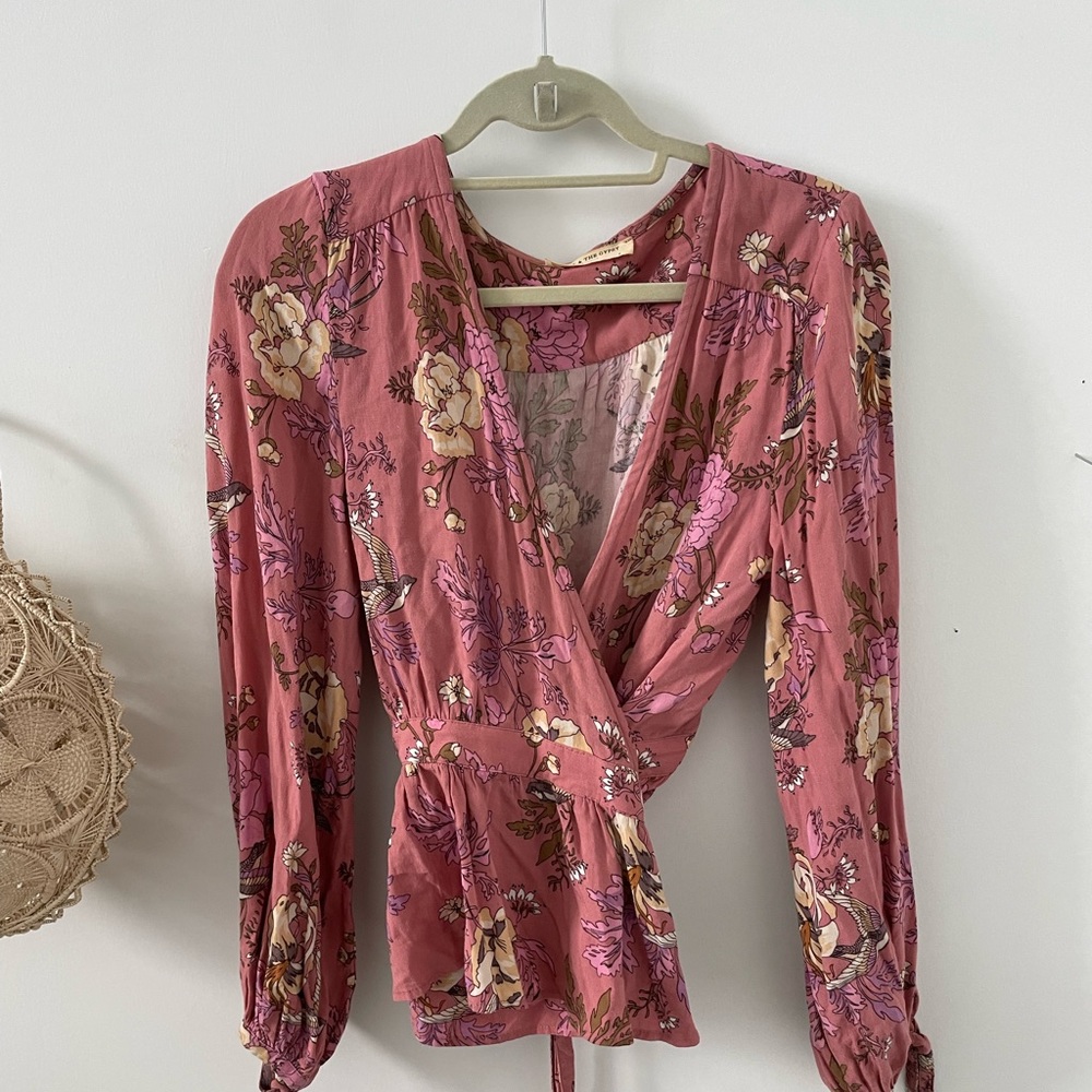 Spell and gyspy bluson long sleeve